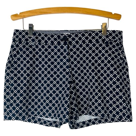 crown & ivy Pants - Crown & Ivy blue white polka dot preppy nautical coastal shorts 8